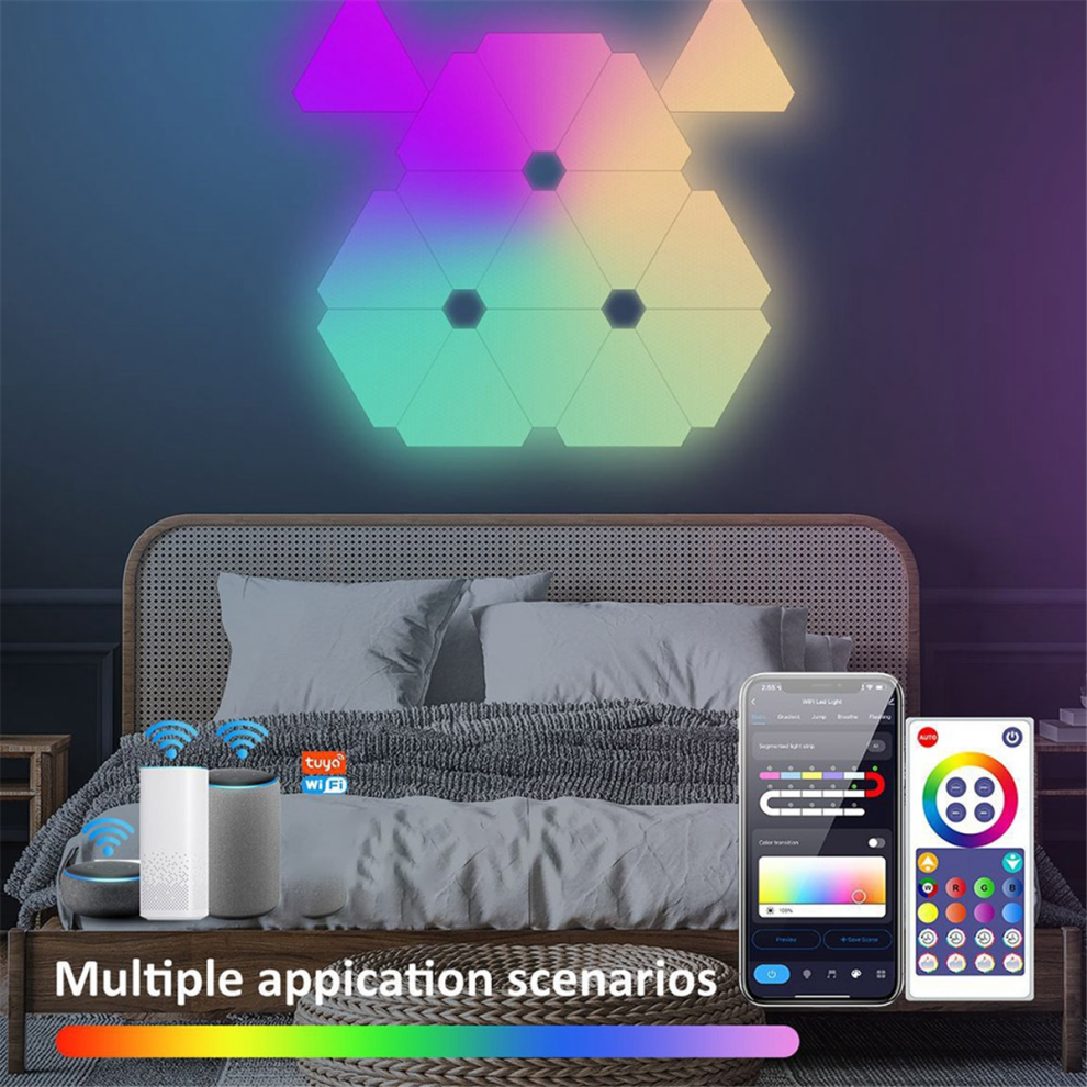 Luci Led Rgb Fai Da Te Intelligenti Per L'atmosfera, App Per La Sincronizzazione Musicale, App Per La Tv, Lampada Da Camera Da Letto