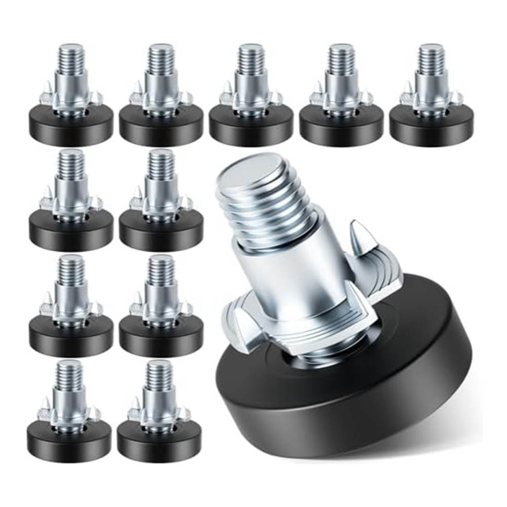 Furniture Leveling Feet With T-Nuts, 1/4In-20 Unc Thread Adjustable Levelers, Leg Levelers Table Screw On For Deak 4853931664959