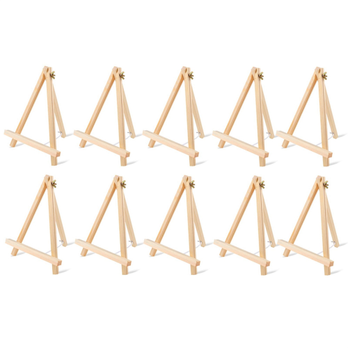 10PCS Cavaletes de madeira, tripé de mesa de 9 polegadas, cavalete de pintura, cavaletes de estudantes para crianças 1