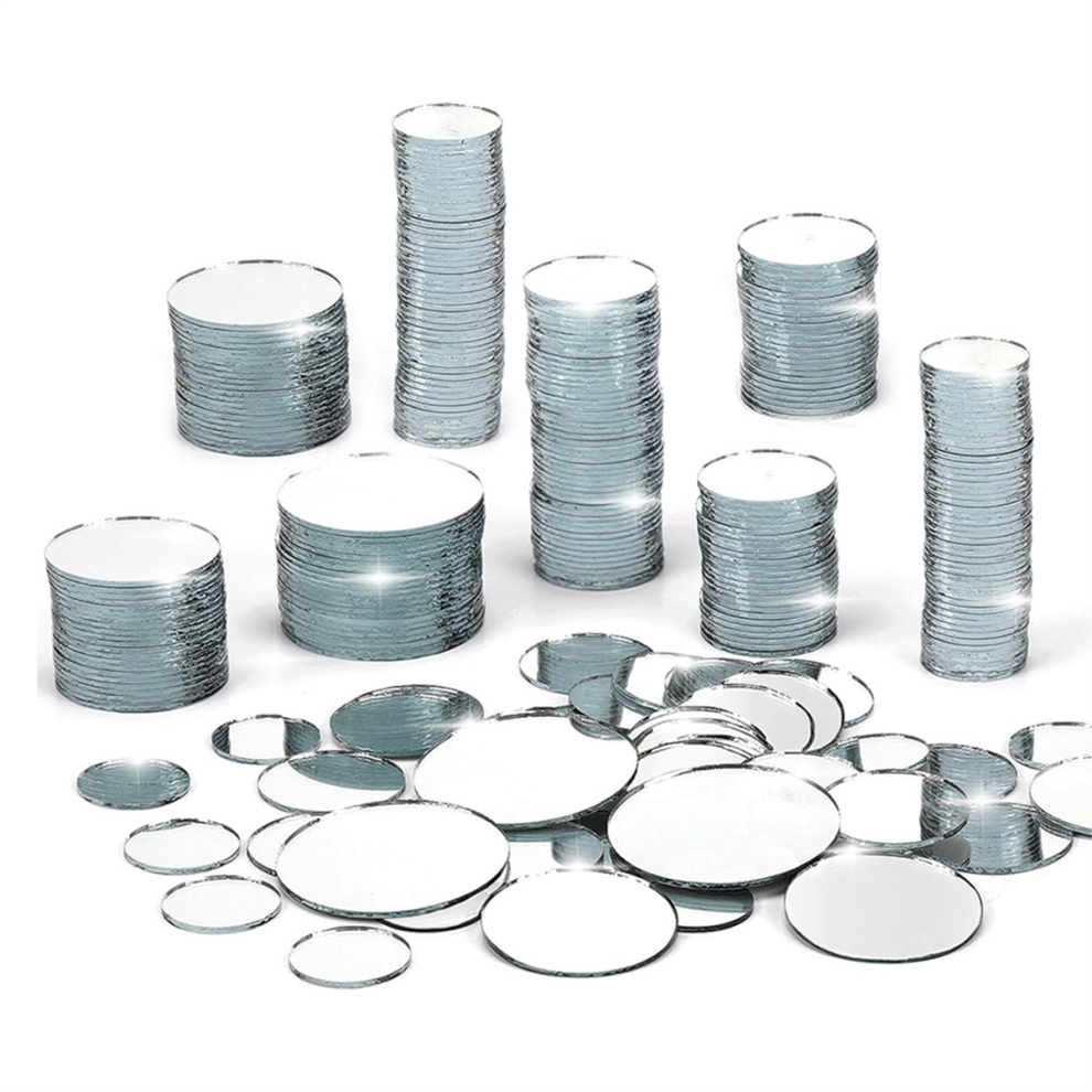 250 Pezzi Di Specchio Artigianale A Forma Di Cerchio Piccolo, Mini Piastrelle Di Specchio Acriliche Rotonde Per Progetti Fai Da Te E Forniture