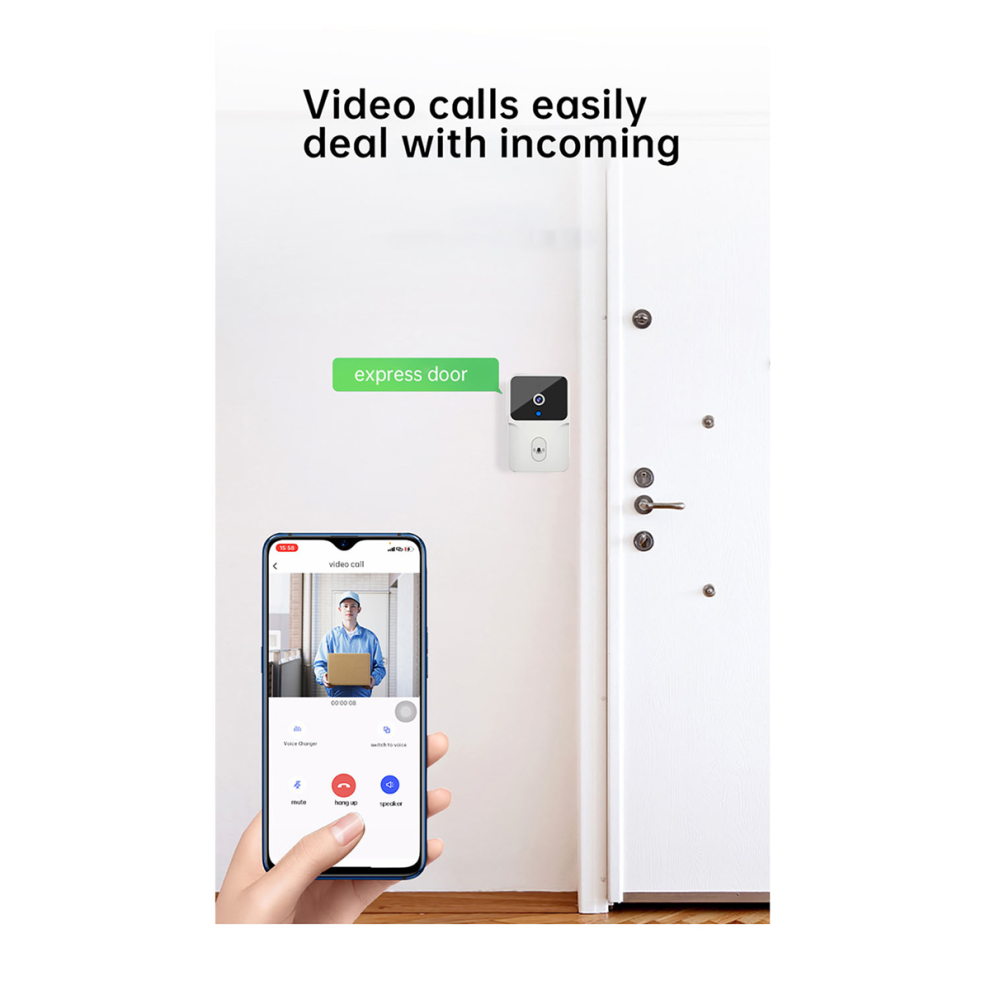 Tuya WiFi Doorbell Video Two-Way Talk Night Vision Camera Smart Life Home Security