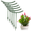 10 Pack Plant Support Stakes, Plastic Half Round Ring Cage Holder Flower Pot Climbing 3