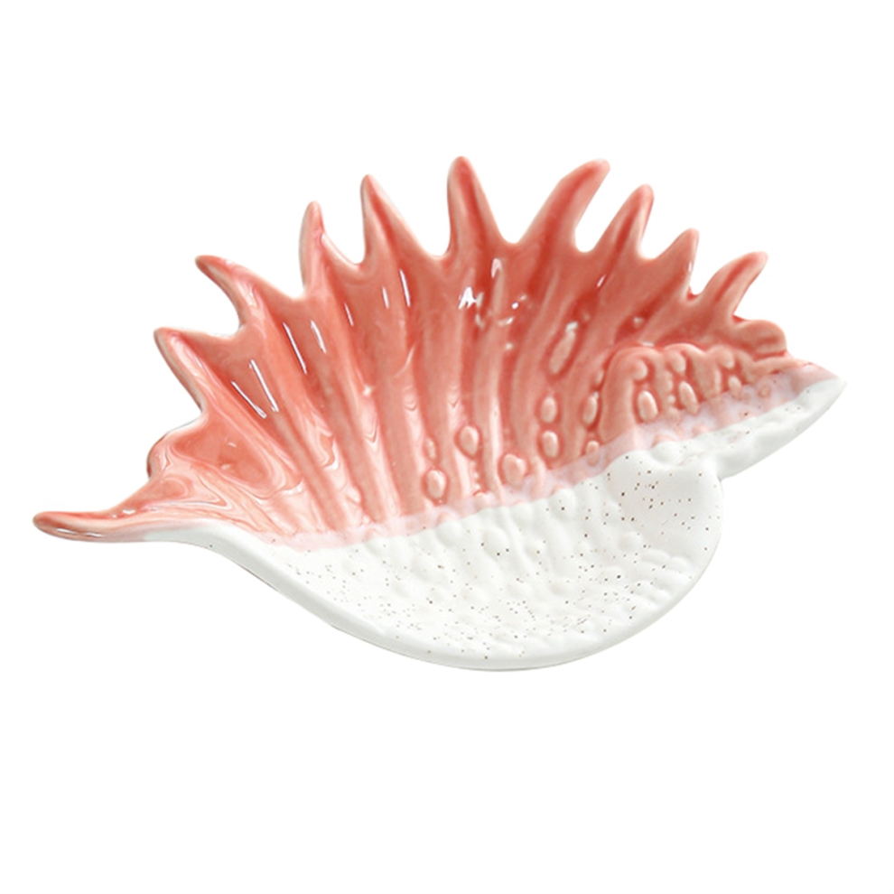 Piatto Portaoggetti A Forma Di Conchiglia, Vassoio Portagioie In Ceramica, Decorazione Estetica Per Anelli, Collane, Bracciali, Chiavi