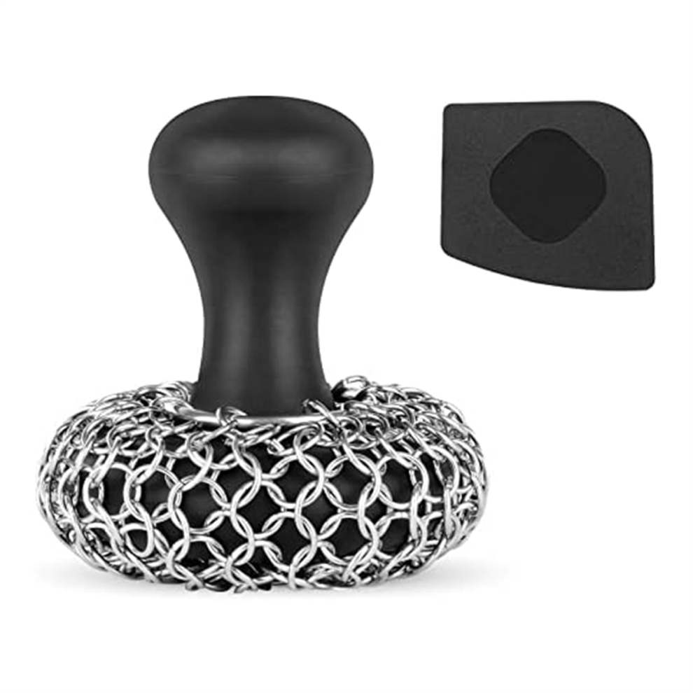 Cast Iron Scrubber - 316 Cleaner Chainmail for Pans Skillet-image-OPC-PGJ896Z-NEW