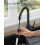 Kitchen Sink Taps Mixer with Pull Out Spray, Swivel Single Handle High Arc Pull Down Stainless Steel Kitchen Faucet, Matte Black 2