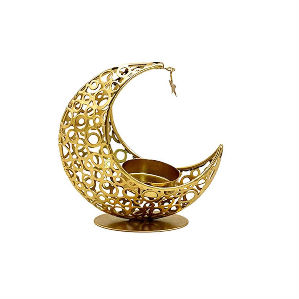 Bougeoir B en métal pour Ramadan, décoration lumineuse de luxe pour mariage musulman, cadeau d'Aïd Moubarak