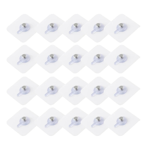 Viti adesive, 12 pezzi, ganci adesivi trasparenti, autoadesivi, ganci magici, fissaggio a parete senza foratura, 2 misure 8 mm, 9 mm, per cucina, foto, dipinti decorativi