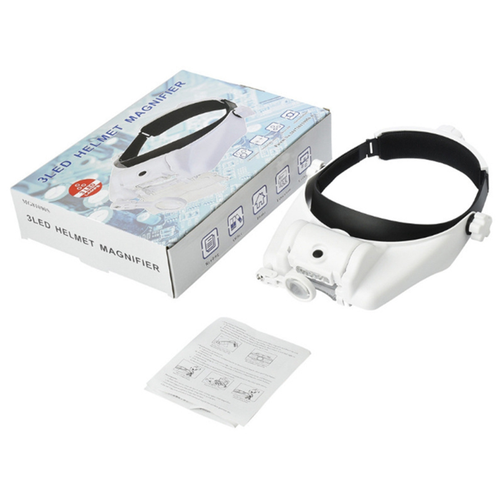Torribaly Headband Magnifying Glass, Illuminated Glass With 3 Lens For Close Work, Sewing, Jewelry And Watch Repair