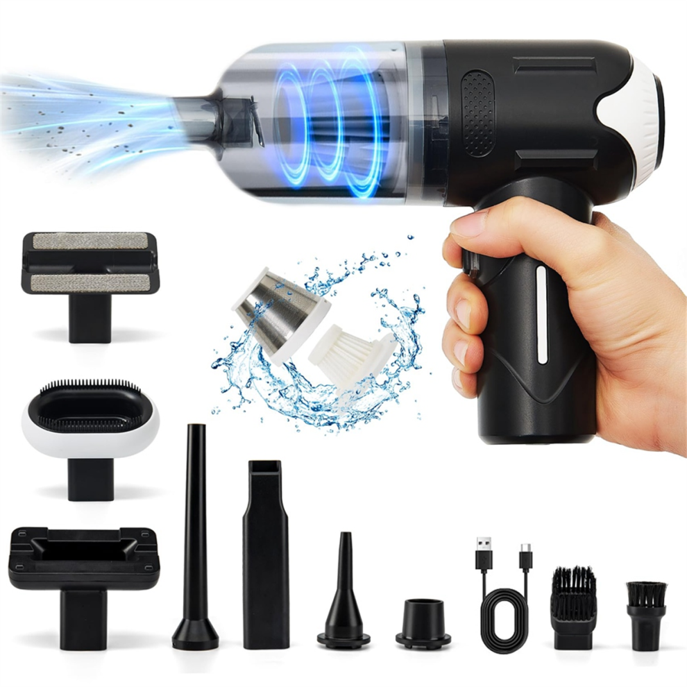 Torribaly Handheld Vacuums Cleaner Car Vacuum Cordless Powerful,12000Pa Super Suction, Hand Cleaners Brushless Vacuums,Dust Buster