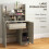 Homcom HOMCOM Dressing Table with Mirror and Stool, Makeup Desk for Bedroom 3