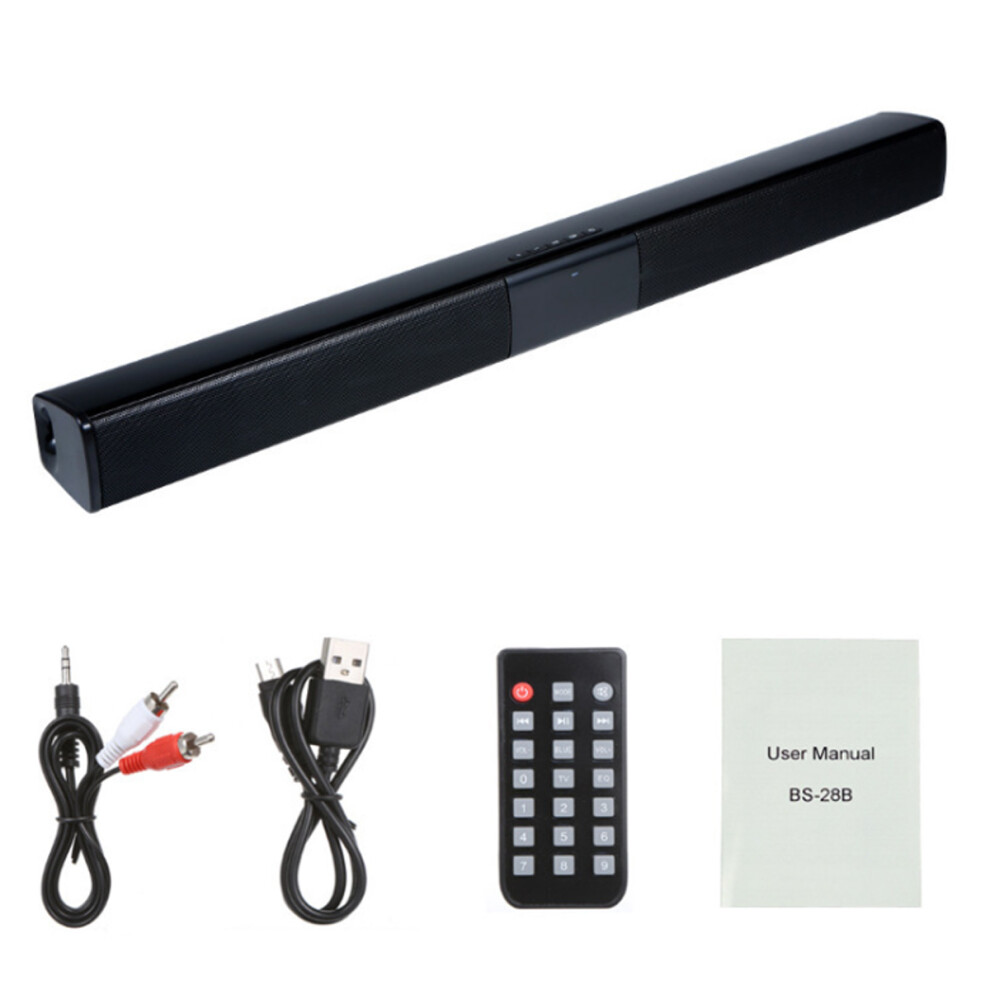 60W Bluetooth Tv Sound Bar Wired And Wireless Home Surround Soundbar Hom Black