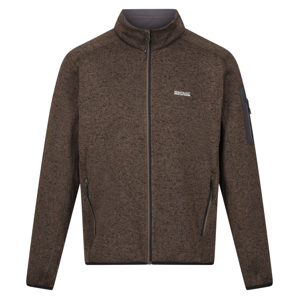 (S, Crocodile) Regatta Mens Newhill Marl Full Zip Fleece Jacket