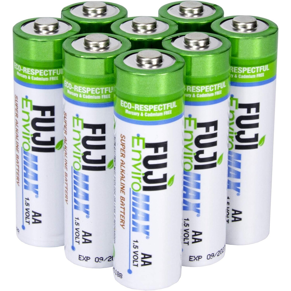 Fuji Enviromax AA Super Alkaline LR6 Batteries - Pack of 8