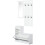 Homcom HOMCOM Entryway Organizer Shoe Storage Space Saving Mirror Chest Wardrobe Drawer 7