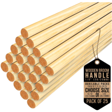 25x Long Wooden Broom Handle Mop Snow Shovel Outdoor Replacement 1/8"