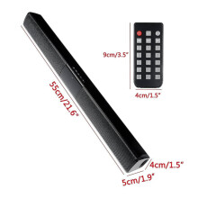60W Bluetooth TV Sound Bar - 4-Speaker 3D Surround, Wired & Wireless, Remote, RCA/TF Card, IPX4, 10m Range, 32GB Storage
