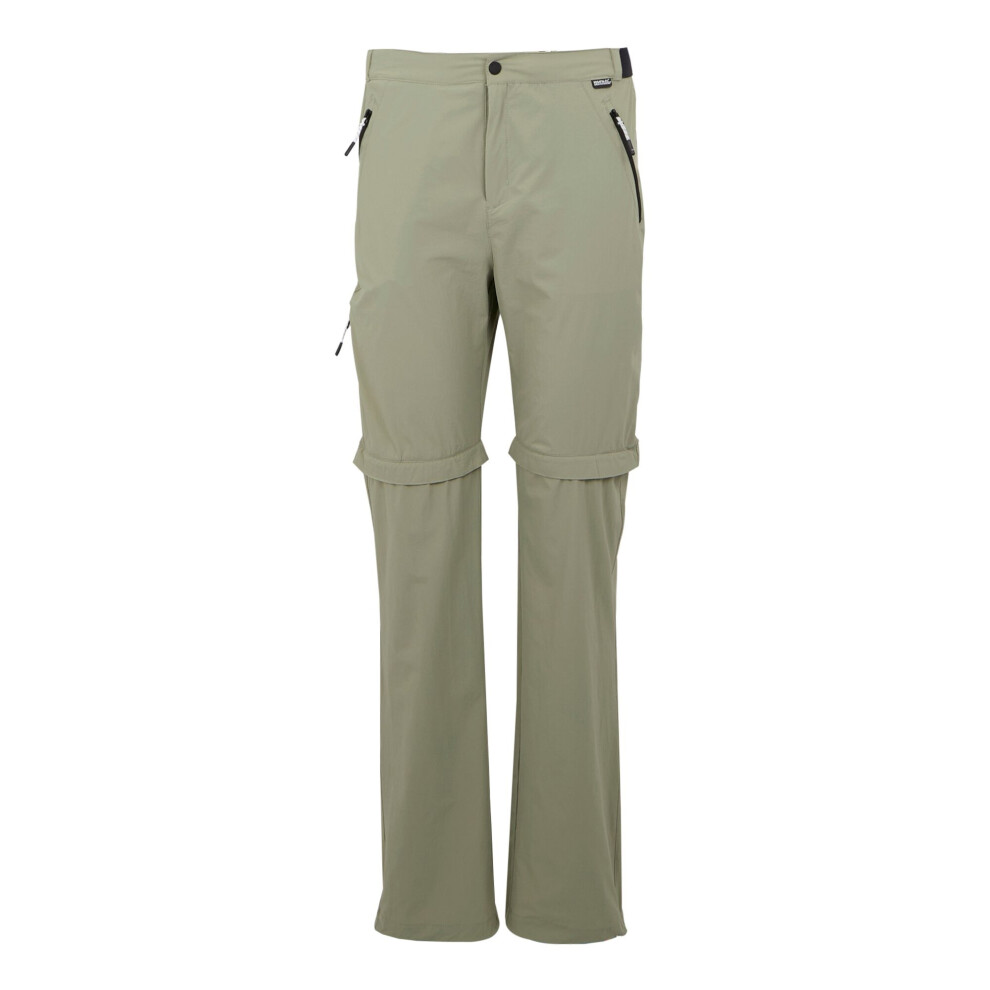 (30R, Golden Sand) Regatta Mens Travel Light Zip-Off Trousers