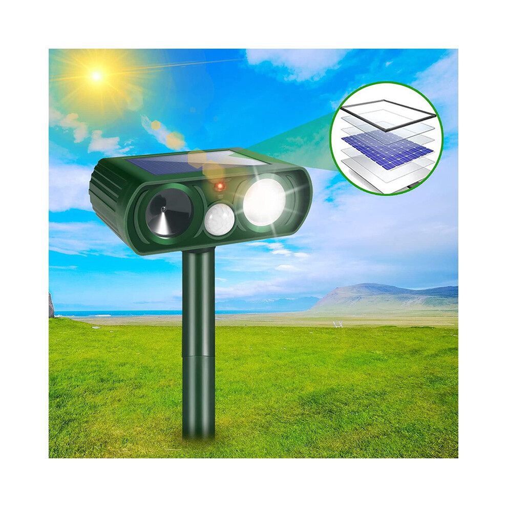 Solar Power Cat Repellent Scarer Deterrent Ultra Sonic Dog Fox Cat Pest Animal Garden