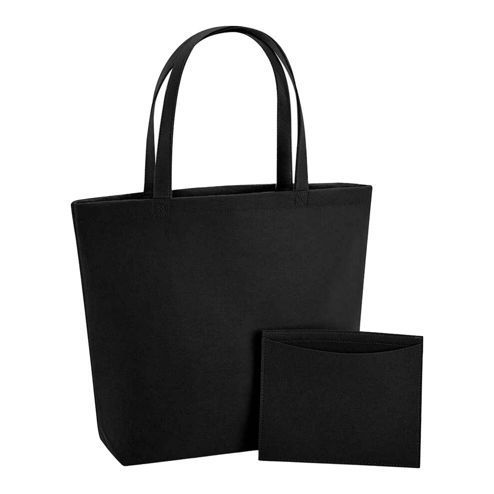 Bagbase Felt Shopper Unisex Black 49Cm