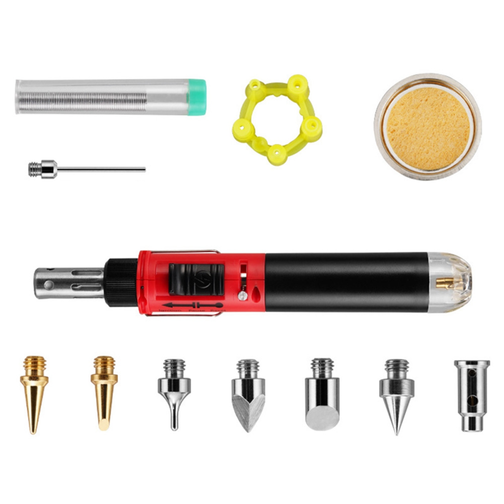 Saldatore A Gas Senza Fili, Torcia Con Soffiaggio Termico, Avvio Istantaneo, Strumento Di Saldatura Con Controllo Della Fiamma Regolabile, C