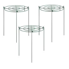 3 Sets Peony Support Cage, Grow Through Hoops Grids with 4pcs Legs,Plant Brace,Flower Strong Ring