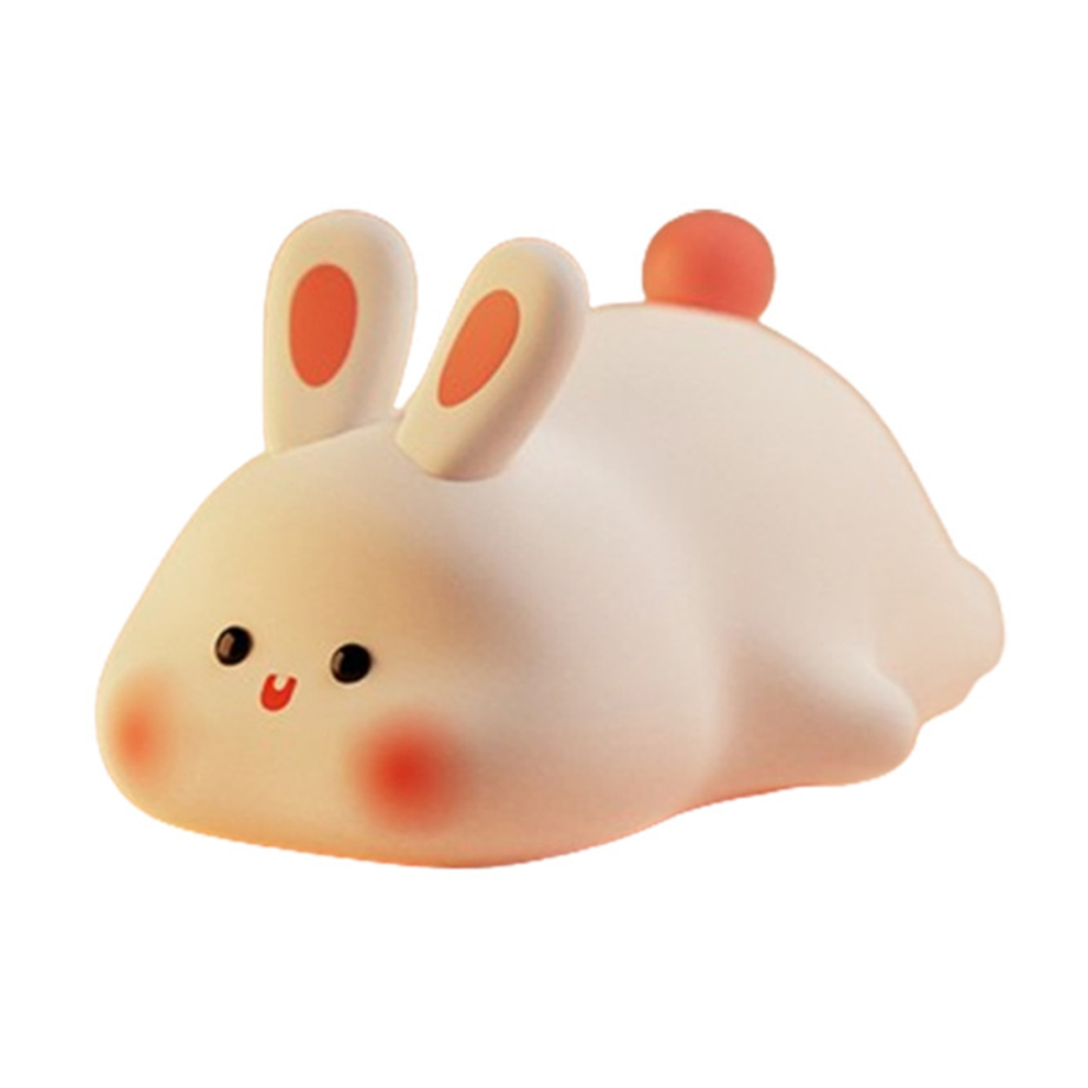 Typecat Night ,Cute Silicone Lamp, Dimmable Up Bunny, Lamp,Rechargeable Bunny Night, Bedside Lamp Light
