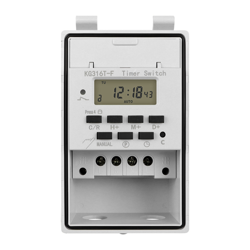 Automatic Digital Timer Switch Relay Programmable Controllor With Outdoor Waterproof Box 220V 4853931693843