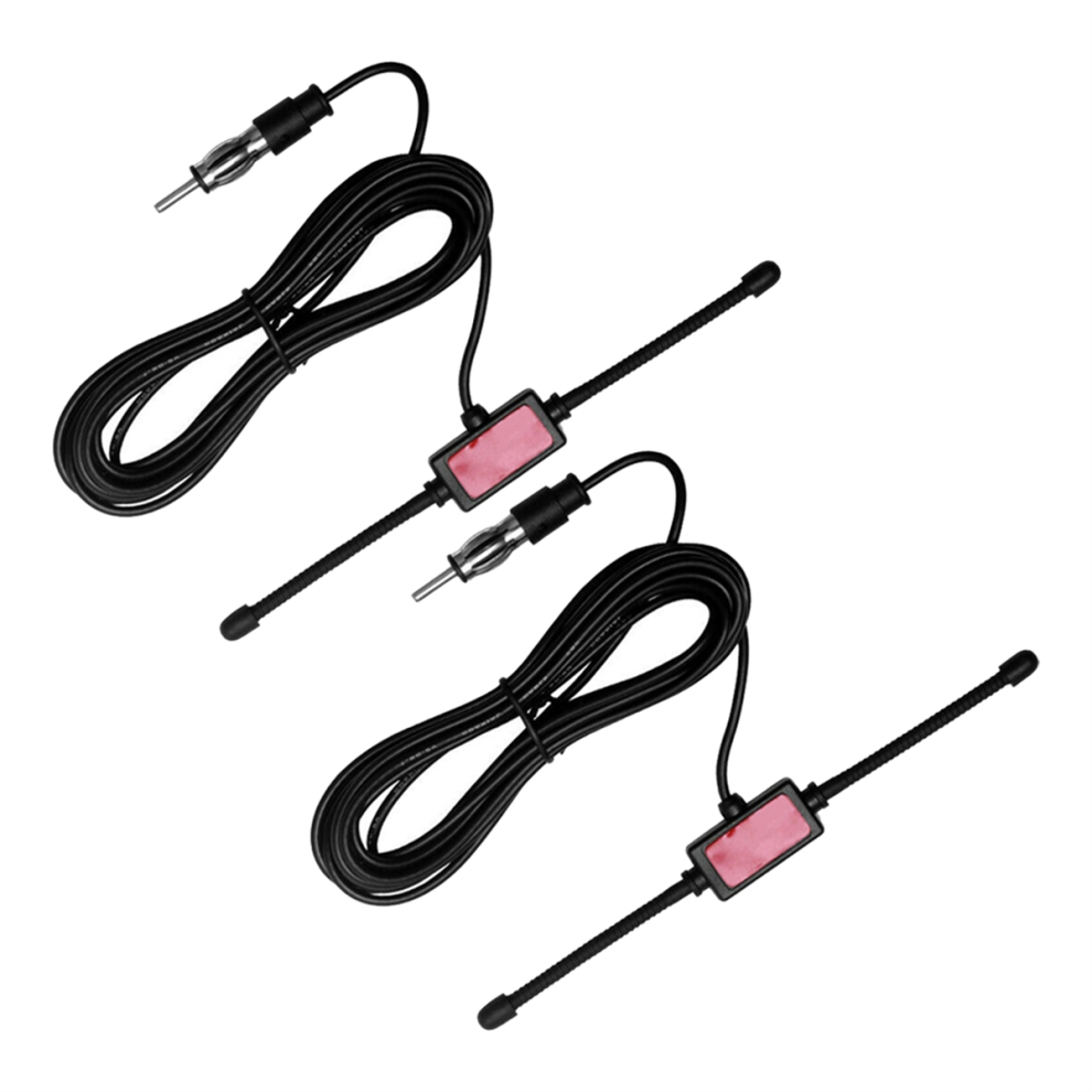 2Pcs Car Am/Fm Radio Antenna For Suv Stereo Receiver Ram's Horn T-Shape Multi-Function 4853931696448