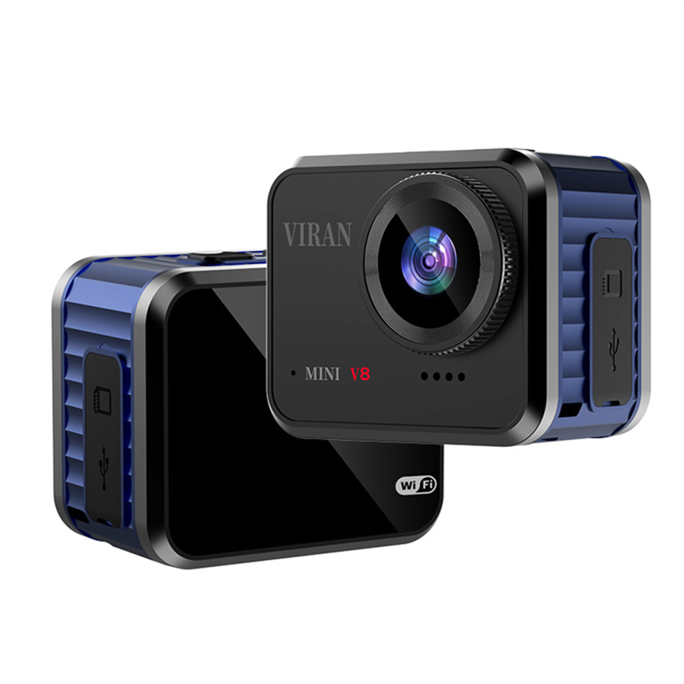 Mini Action Camera 4K60Fps Ultra Hd 16MP Wifi 14510M Corpo Impermeabile Casco Registrazione Video Sport Dv Cam-Blu