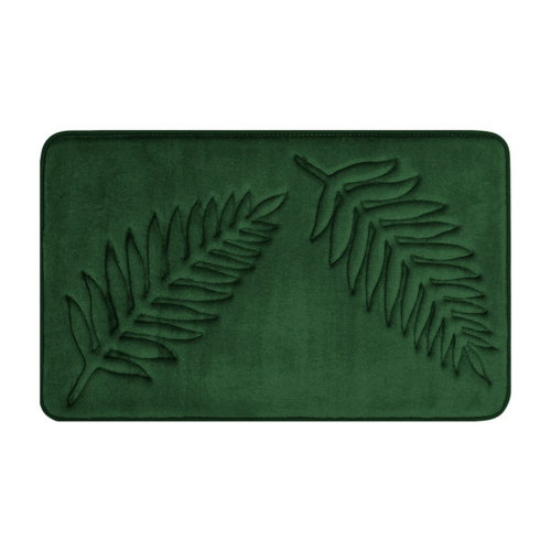 Memory Foam Bath Rugs Leaf Mat Non-Slip Strong Water Absorbent Microfiber Rug A