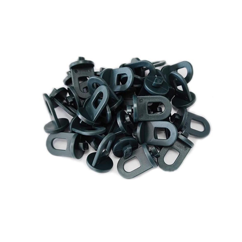 Lot de 100 crochets de suspension pour serre, clips torsadés en plastique pour fixation d'accessoires d'isolation