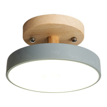 Gray Ceiling Lights Modern LED Nordic Wood Lighting Fixture Indoor Luminaire Kitchen Living Bedroom Bathroom