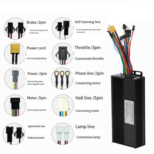 Three-Mode Sine Wave Brushless Controller for 36/48/52V E-Bikes, 40A, 1500/2000W – Fits E-Bike, Trike, and E-Scooter (UART No.2 Protocol) 2