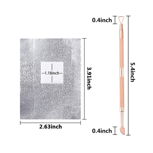 Σετ αφαίρεσης βερνικιού gel - Foil Nail Strips 300 Pieces Soak 2