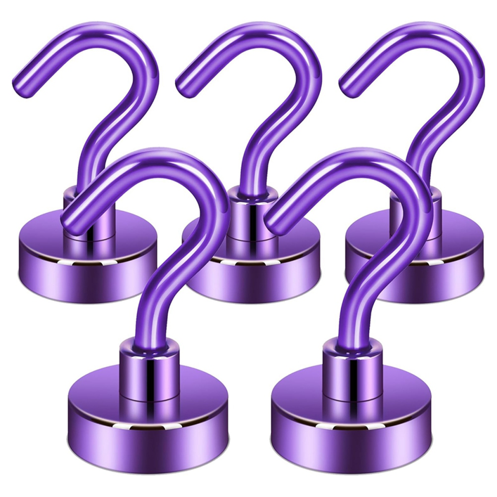 Magnetic Hooks,27Lb Heavy Duty Earth Magnets With Hook For Refrigerator,Cruise Hanging, (, Pack Of 5) 4853931606362