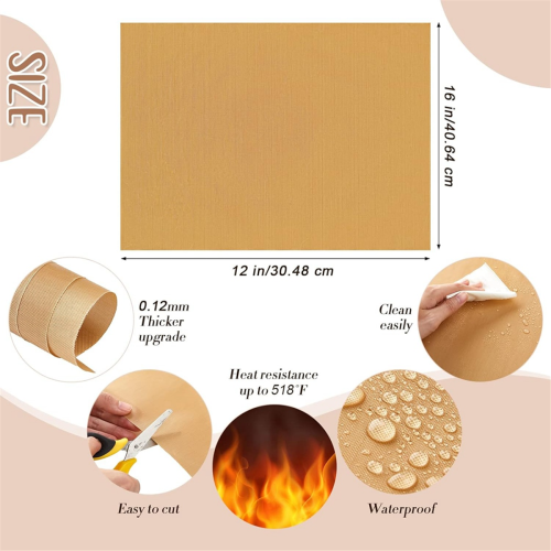 18 folhas de PTFE para aquecimento 12x16 polegadas, régua de alinhamento de camiseta e conjunto de fita métrica resistente 2
