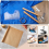 18 folhas de PTFE para aquecimento 12x16 polegadas, régua de alinhamento de camiseta e conjunto de fita métrica resistente 7
