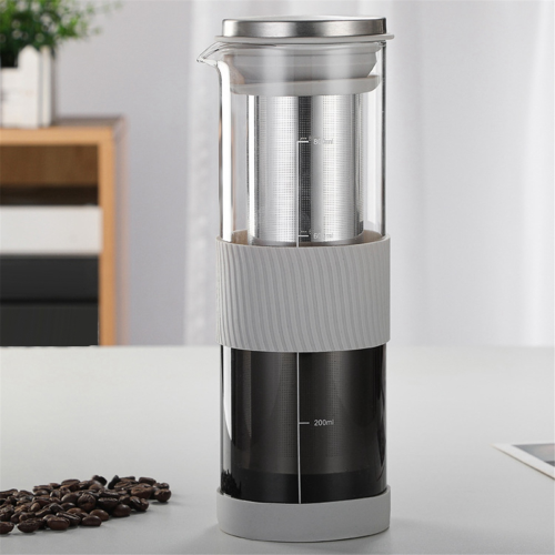 Tragbarer luftdichter Cold Brew Eiskaffeebereiter mit Tee-Ei – 800 ml Wasserkocher mit Glaskaraffe 2