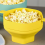 Silicone Microwave Popcorn Bowl Foldable Maker Bucket with Lid Folding Kitchen Baking Tool Cyan 4
