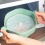 Silicone Microwave Popcorn Bowl Foldable Maker Bucket with Lid Folding Kitchen Baking Tool Cyan 5