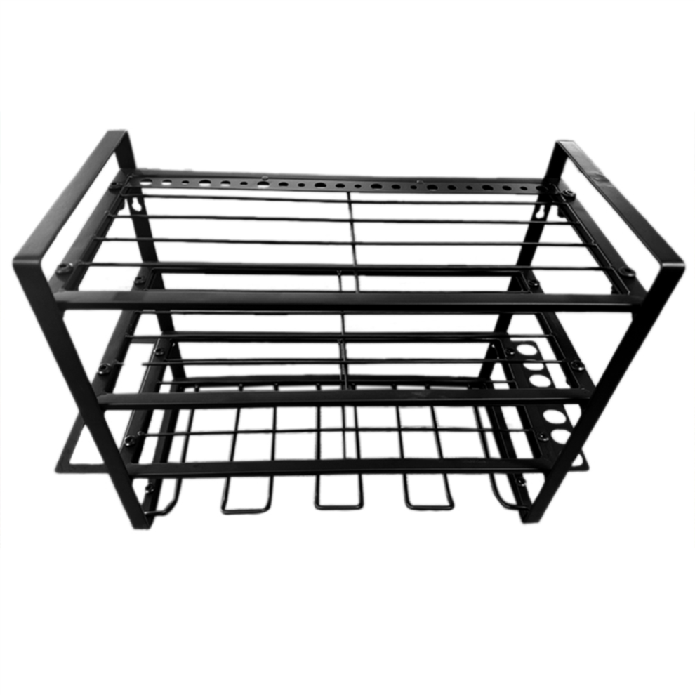 4 Layer Power Tool Organizer Wall Mount, Cordless Drill Hanger Storage Rack For Garage Organization, Workshop, Pegboard 4853931609943