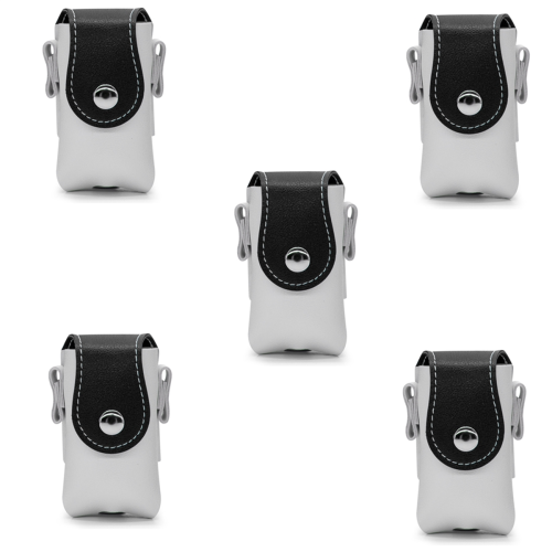 Black+White Golf Bag, Portable Mini Protective PU Leather Ball Box Bag 1