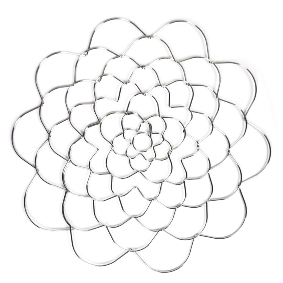 Support de composition florale réutilisable en acier inoxydable 8 pouces