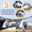 High Speed Rotate Scrubbers with 5 Replaceable Brush Heads,Electric Power Cleaning for Bathroom Floor 6
