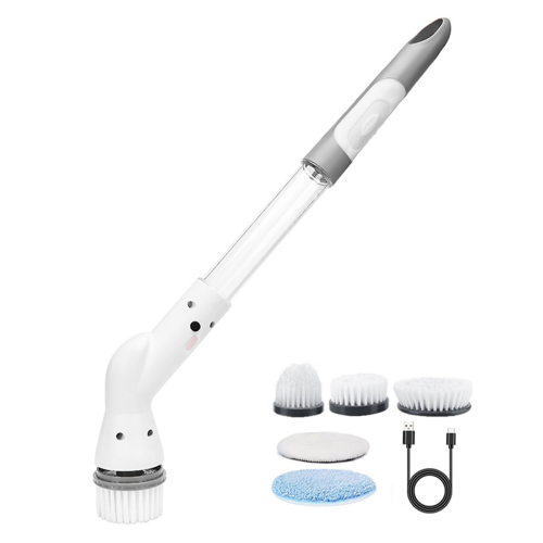 High Speed Rotate Scrubbers with 5 Replaceable Brush Heads,Electric Power Cleaning for Bathroom Floor 1