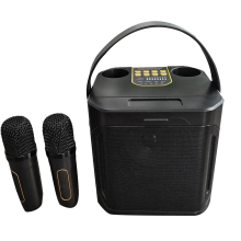 Tehokas Bluetooth-karaoke-kaiutin Kannettava 360 Stereo Surround vedenpitävä langaton subwoofer kahdella mikrofonilla-A