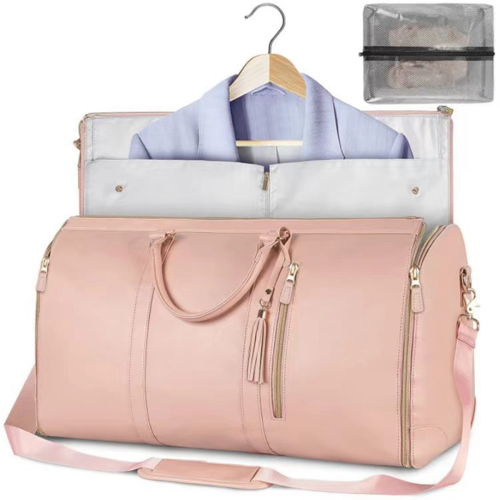 Travel Foldable Clothing Bag Multi-Function Garment for Carry on Bag,Pink 2