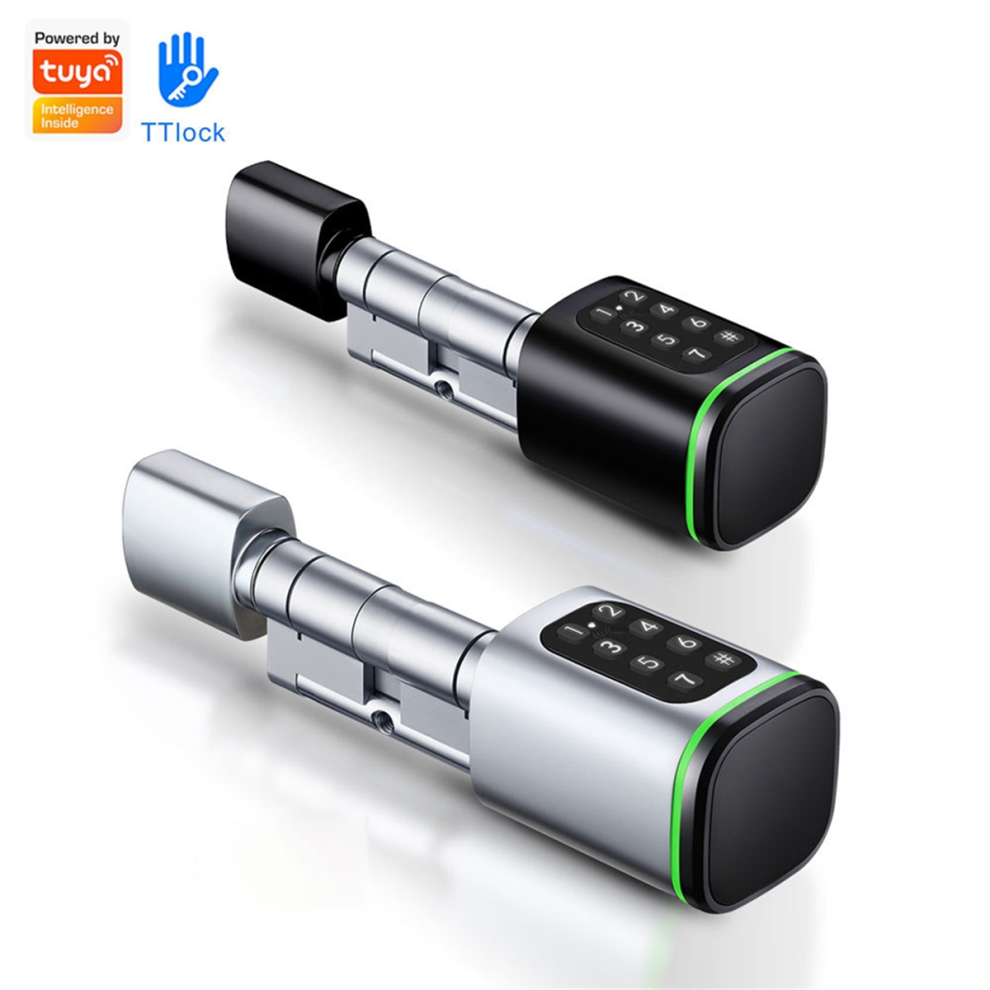 Password Swipe Card Intelligent Lock Tongtong App Bluetooth Unlocking Anti-Theft Fingerprint Replacement Cylinder,B 4853931617917