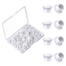 50 peças de plugues de plástico de 10 mm (3/8 pol.) para porta de parafuso de furo, cadeira, armário, prateleira