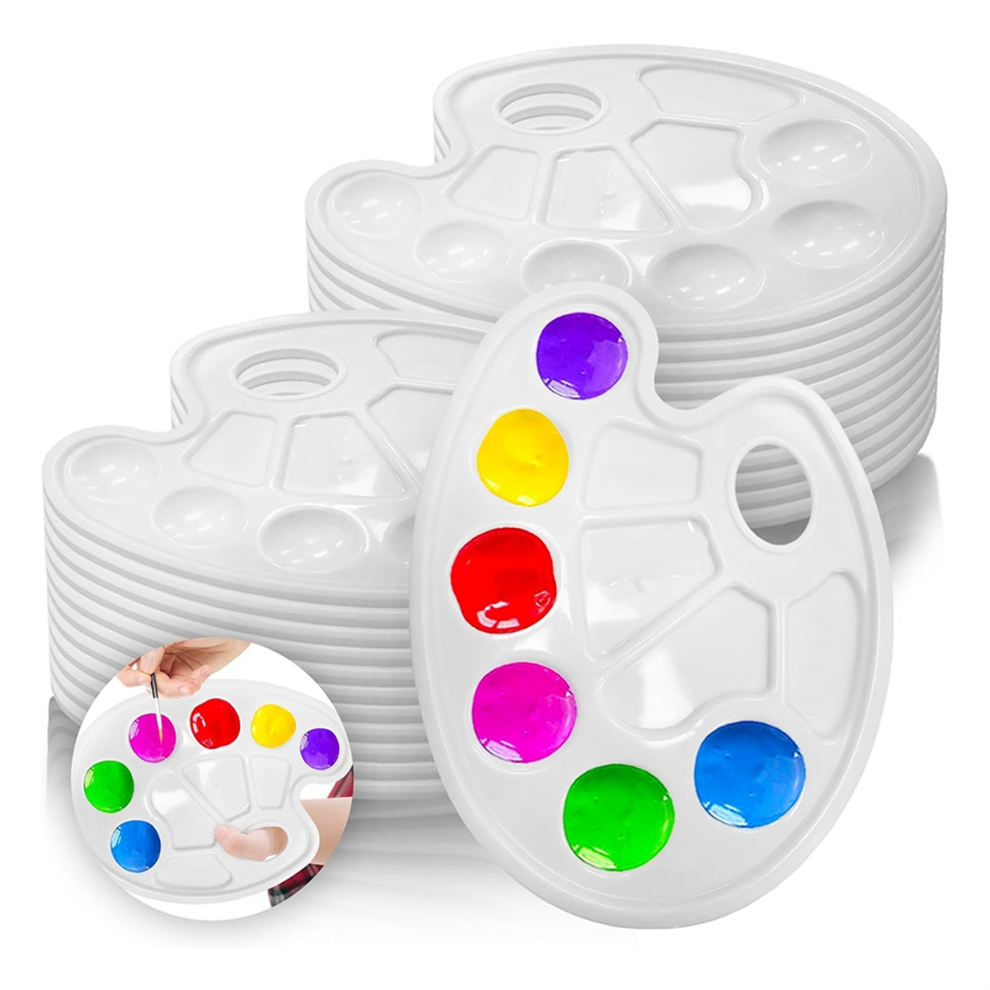Palette de peinture - Palette de 24 pièces, plateau pour enfants et adultes